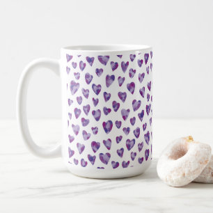 Caneca De Café Coração em Aquarela