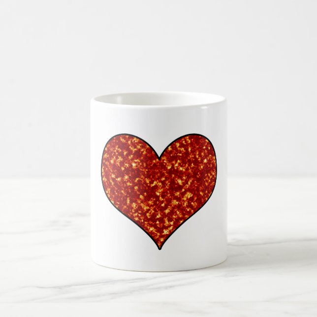 Caneca De Café Coração em Fogo (Centro)