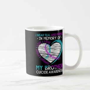 Caneca De Café Coração Em Memória Do Meu Irmão Sensibilização Par