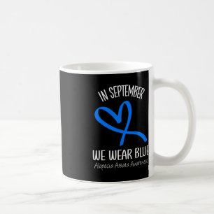 Caneca De Café Coração Em Setembro Vestimos Alopecia Azul Areata 