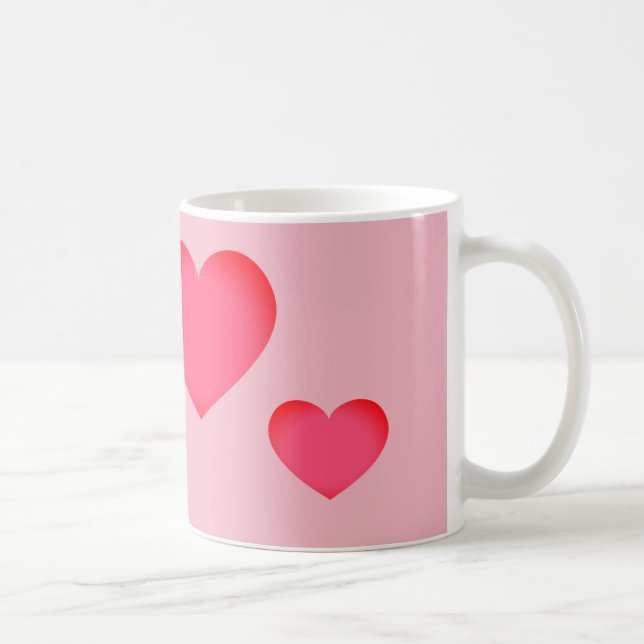 Caneca De Café Coração Emoji Rosa (Direita)