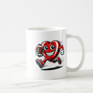 Caneca De Café Coração Engraçado Futebol Americano Dia dos Namora