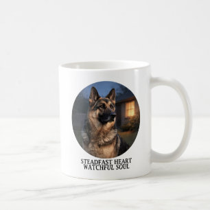 Caneca De Café Coração Firme Pastor Alemão