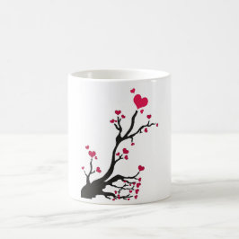 Caneca De Café coração florescente