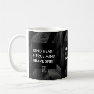 Caneca De Café Coração gentil. Mente feroz. Espírito corajoso. Ca