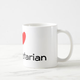 Caneca De Café Coração, I, meu vegetariano