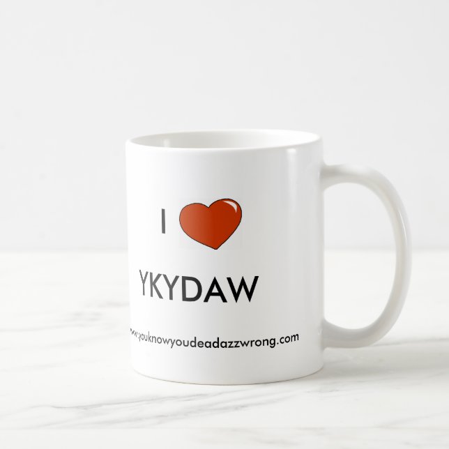 Caneca De Café coração, I, YKYDAW, www.youknowyoudeadazzwrong.com (Direita)