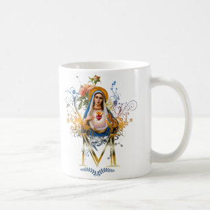 Caneca De Café Coração imaculado de Mary