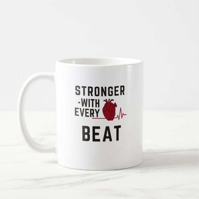 Caneca de Café Coração Mais Forte a Cada Batida (Esquerda)