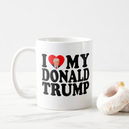 Caneca De Café Coração Meu Donald Trump 47º Presidente