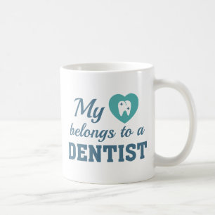 Caneca De Café Coração Pertence Dentista