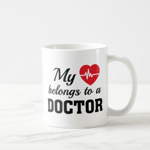 Caneca De Café Coração Pertence Doutor