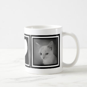 Caneca De Café Coração preto e branco corajoso com os dois foto