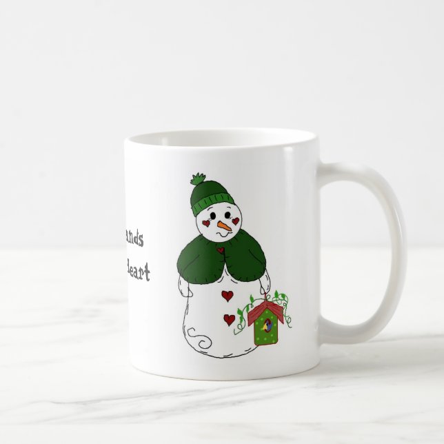 Caneca De Café Coração Quente das Mãos Frio (Direita)