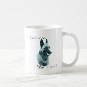 Caneca De Café Coração Quente-Quente do Nariz Frio Malinois Belga