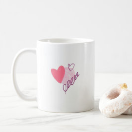 Caneca De Café Coração Romântico do Dia dos Namorados Fofo - Vale