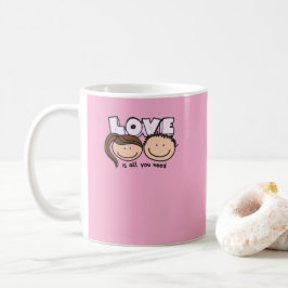 Caneca De Café Coração Romântico do Dia dos Namorados - Valentine