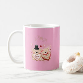Caneca De Café Coração Romântico do Dia dos Namorados - Valentine