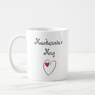 Caneca De Café Coração Romântico Personalizado