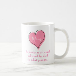 Caneca De Café Coração rosa adorável para a mãe