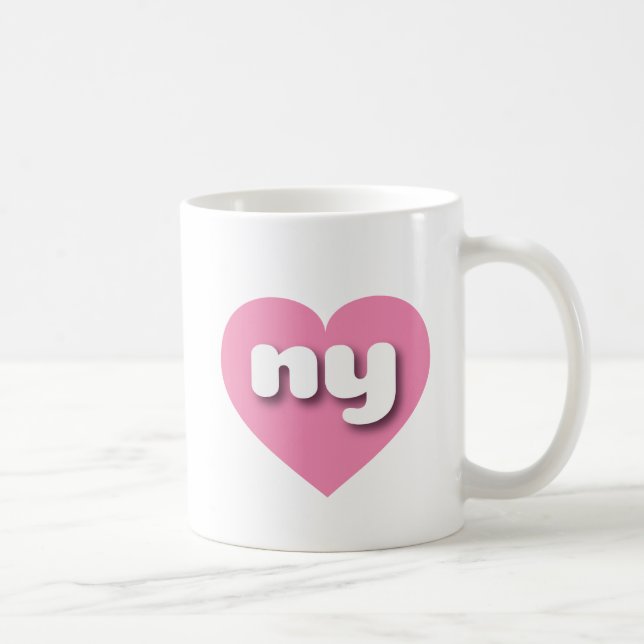 Caneca De Café Coração rosa de Nova York - Eu amo ny (Direita)