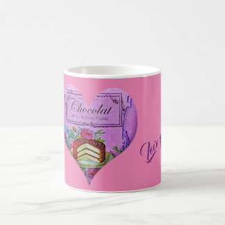 Caneca De Café Coração roxa dia de as mães Chocolate