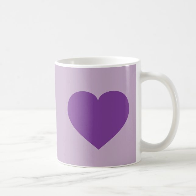 Caneca De Café Coração Roxo (Direita)