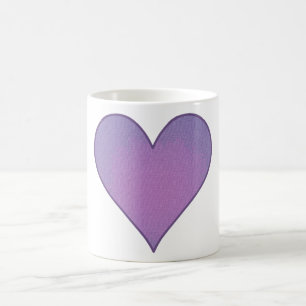 Caneca De Café Coração Roxo