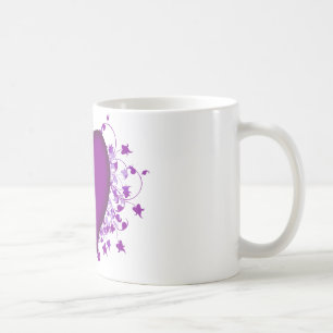 Caneca De Café Coração Roxo