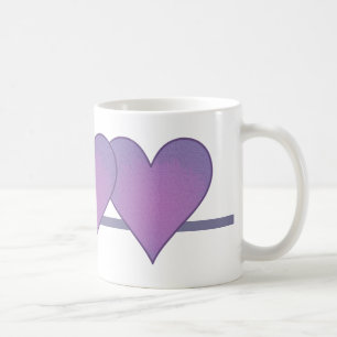 Caneca De Café Coração Roxo