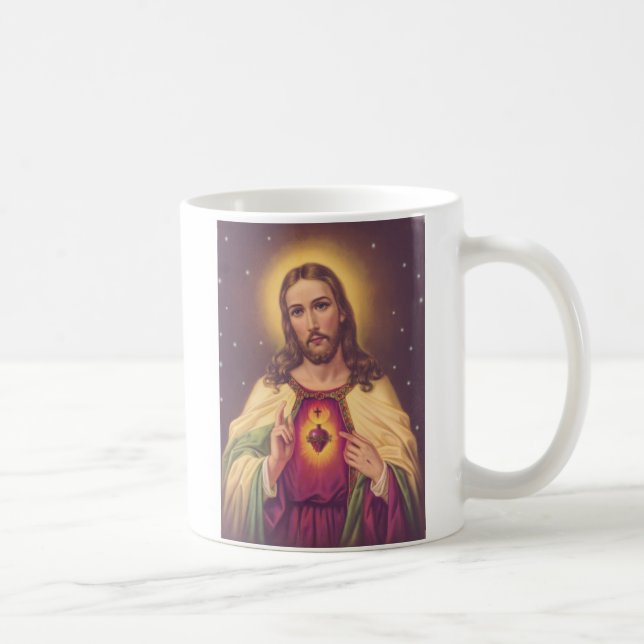 Caneca De Café Coração sagrado de Jesus (Direita)