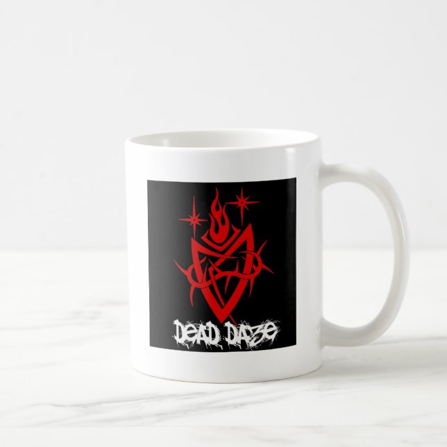 Caneca De Café Coração Tribal de Dias Mortos (Direita)