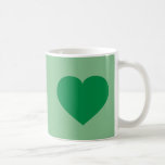 Caneca De Café Coração Verde<br><div class="desc">Esta caneca tem dois corações em forma verde. Excelente para festas de noivado,  casamento,  aniversário e Namorados.</div>