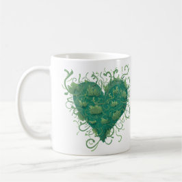 Caneca De Café Coração Verde Por Dentro