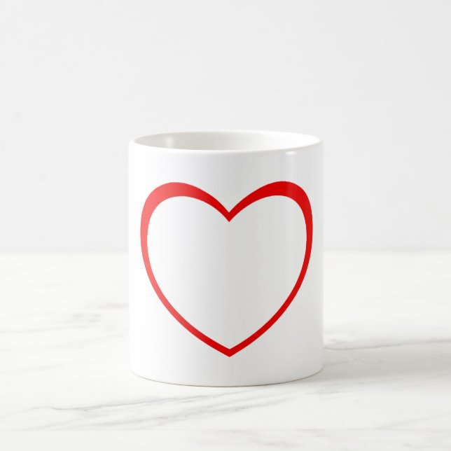 Caneca De Café Coração vermelho (Centro)