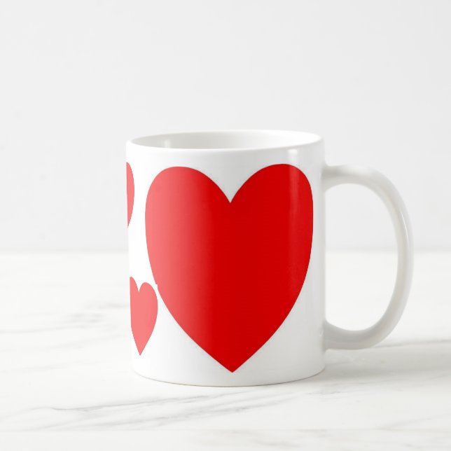 Caneca De Café Coração Vermelho (Direita)