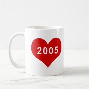 Caneca De Café Coração Vermelho 2005