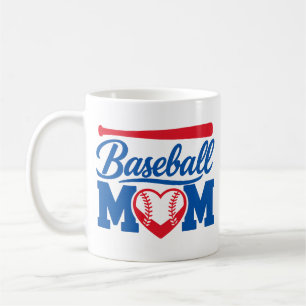 Caneca De Café Coração Vermelho Azul Clássico Dia de Jogo de Beis