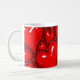 Caneca De Café Coração Vermelho brilhante