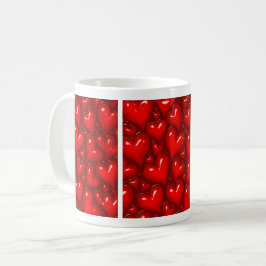 Caneca De Café Coração Vermelho brilhante