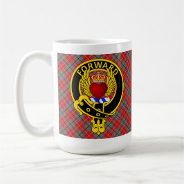 Caneca De Café Coração Vermelho Duglas Tartan Mug, Asa "Fora"