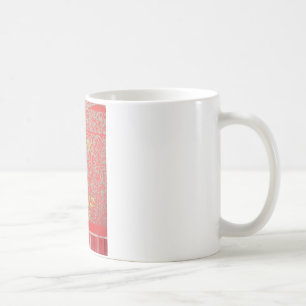 Caneca De Café Coração Vermelho e Dourado com Brilho: Luxuoso Fel
