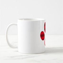 Caneca De Café Coração Vermelho Pata