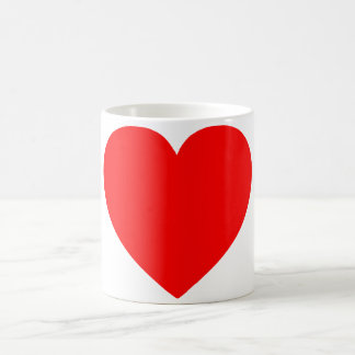 Caneca De Café Coração Vermelho Simples