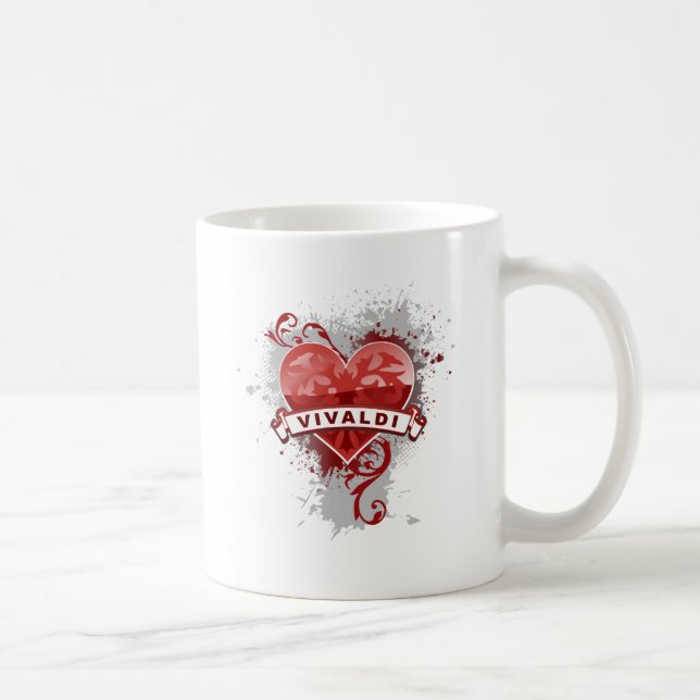 Caneca De Café Coração Vivaldi (Direita)