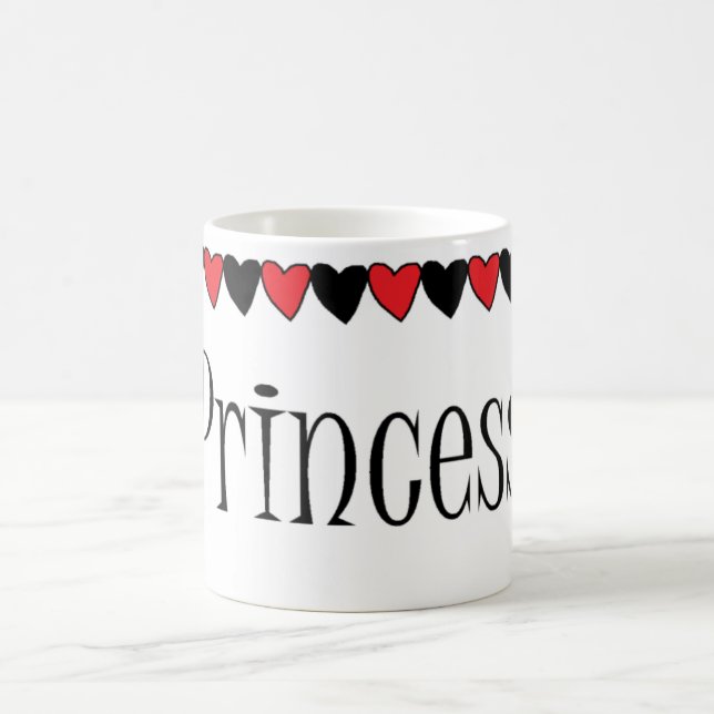 Caneca De Café Corações da PRINCESA (Centro)