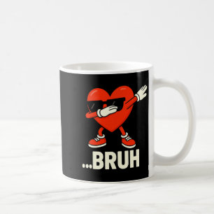 Caneca De Café Corações Dabbing ...bruh Meme Engraçado do Dia dos