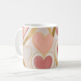 Caneca De Café Corações de Amor