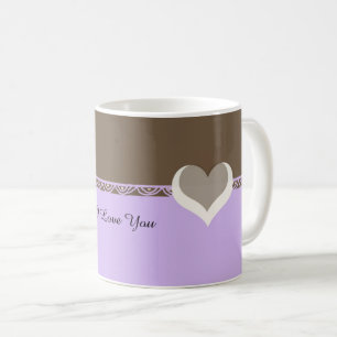 Caneca De Café Corações de Amor e Renda