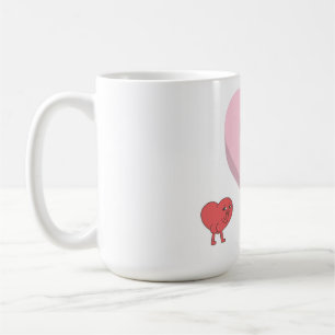 Caneca De Café "Corações de Amor" ou "Corações do Dia dos Namorad